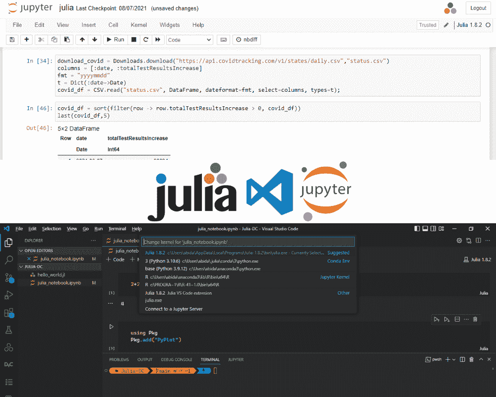 如何在 Jupyter Notebook 上设置 Julia