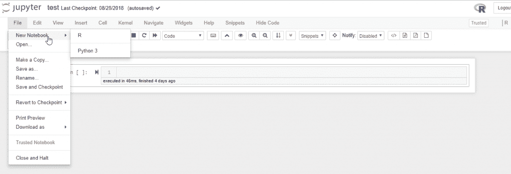 切换到 Python 内核