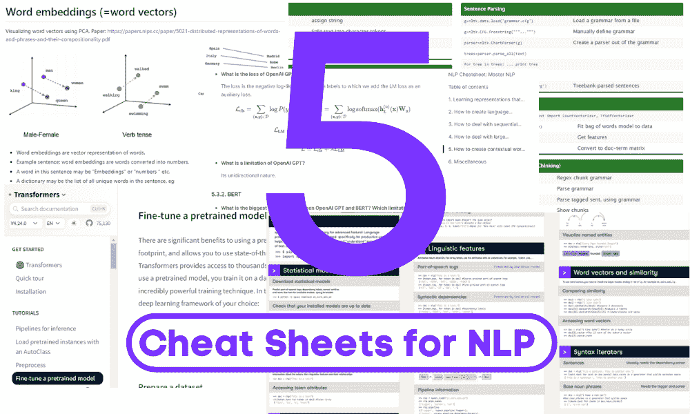 初学者到专业人士的前 5 大 NLP 备忘单