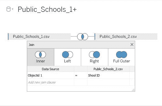 Tableau 中的联接