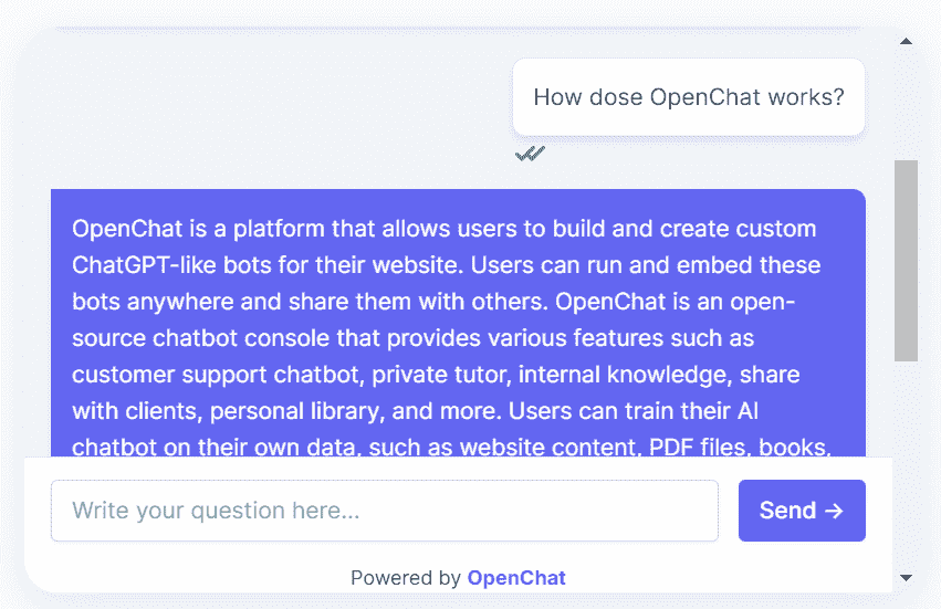 介绍 OpenChat：一个快速且简单的自定义聊天机器人构建平台