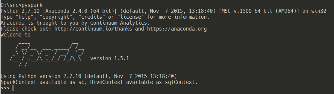 PySpark 控制台