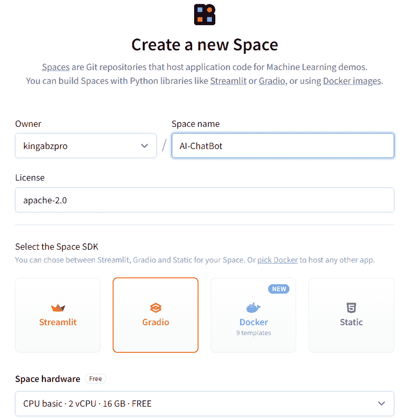 用 Hugging Face 和 Gradio 在 5 分钟内构建 AI 聊天机器人