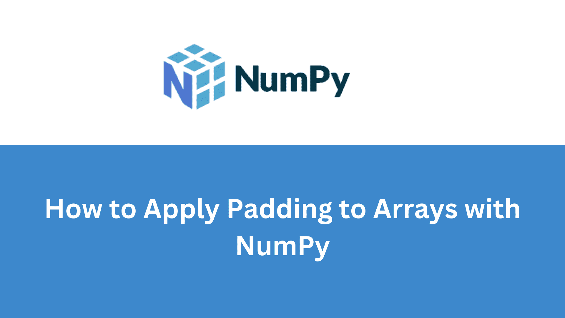 如何使用 NumPy 对数组进行填充