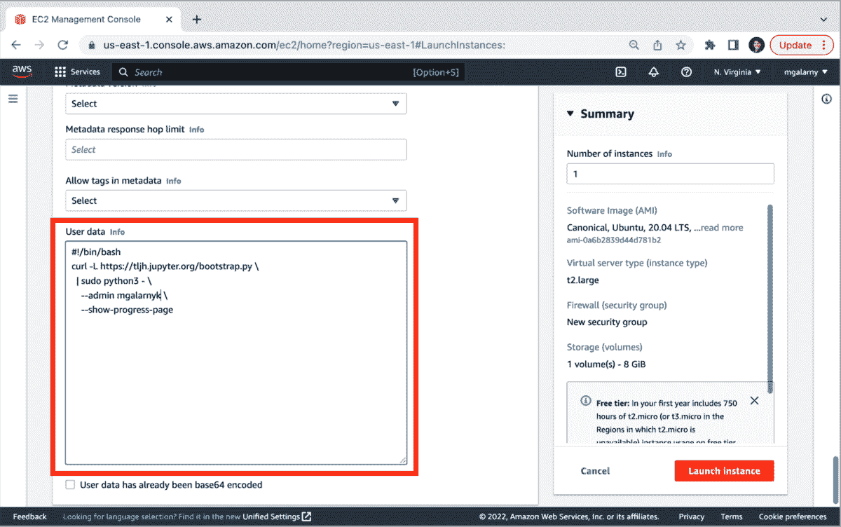 在 AWS EC2 上设置和使用 JupyterHub (TLJH)