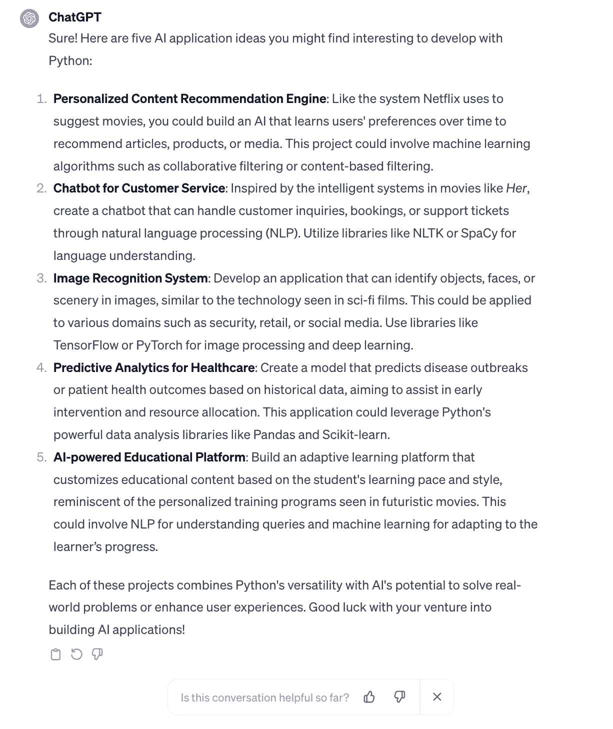 用 Python 构建 AI 应用的 10 个简单步骤