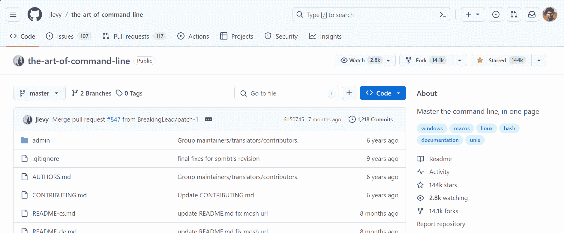 掌握命令行的艺术，尽在这个 GitHub 仓库