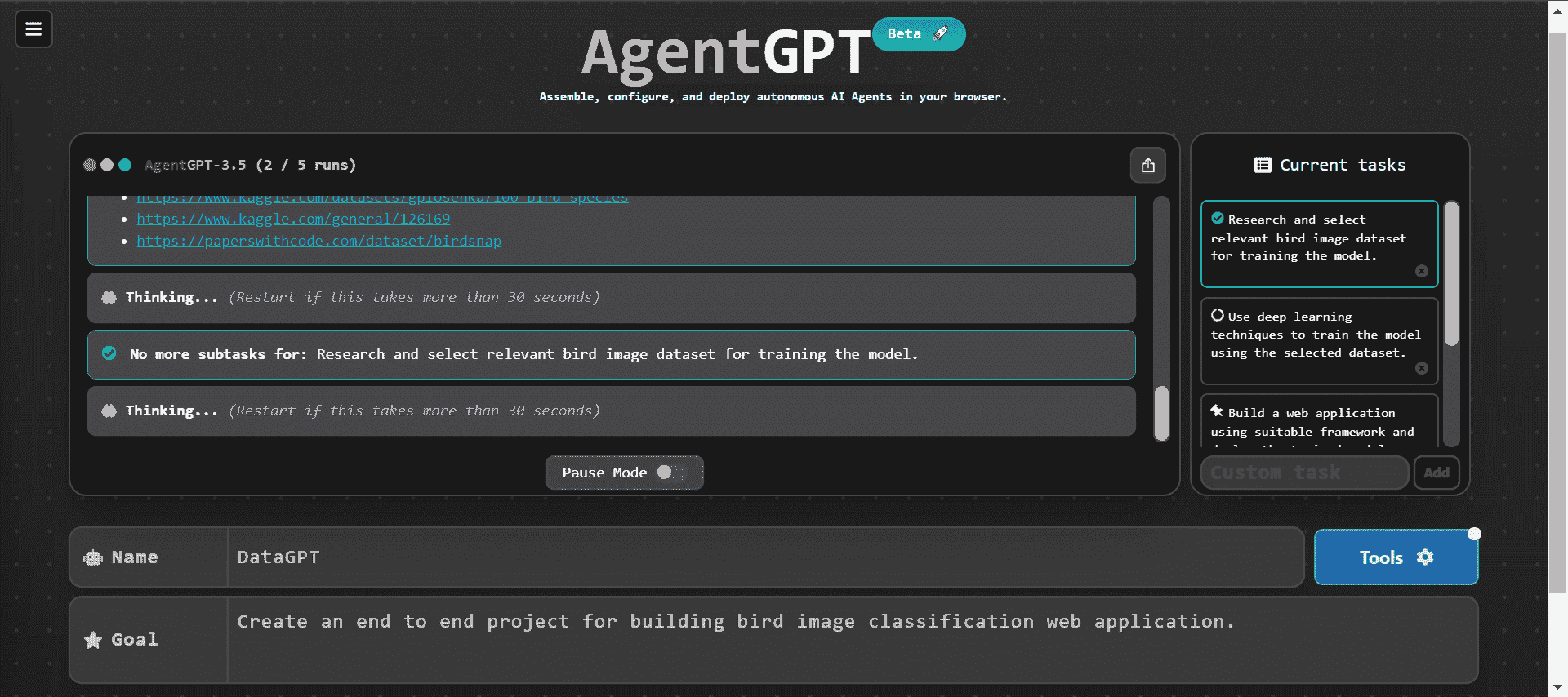 AgentGPT：浏览器中的自主 AI 代理