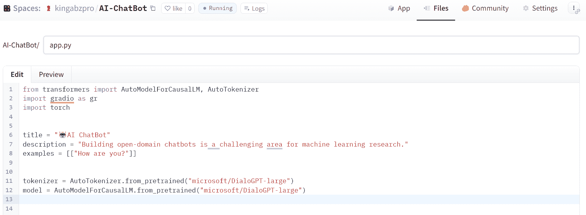 用 Hugging Face 和 Gradio 在 5 分钟内构建 AI 聊天机器人